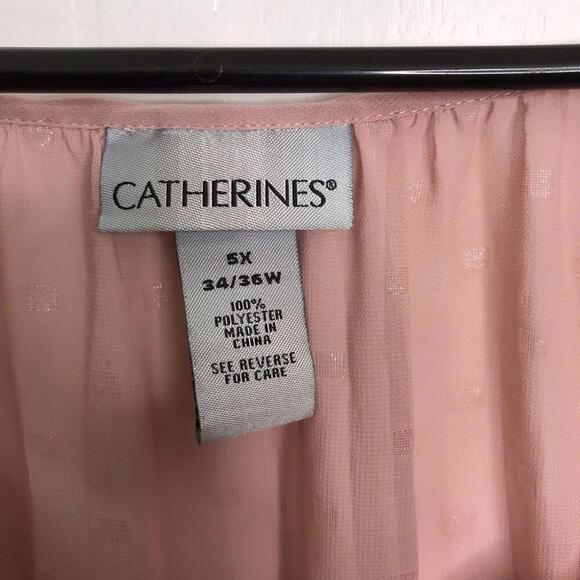 Catherine Tops Womens 5X 4 Piece Bundle Popover Button Downs Red Polka Dot White - Picture 4 of 15